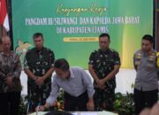 Dandim 0613/Ciamis Tandatangani 7 Dokumen PKS di Hadapan Pangdam III/SLW & Kapolda Jabar