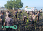 Dalam Rangka HUT Humas Polri ke-72 Polres Takalar Tanam Bibit Mangrove