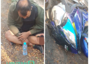 Diduga Terburu-buru, Pria ini Alami Luka-luka Akibat Jatuh dari Motornya
