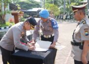 Kapolres Pimpin Serah Terima Jabatan Kabag Perencanaan dan Kasat Samapta Polres Nganjuk