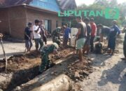 Untuk Antisipasi Banjir Yang Terjadi! Koramil 1420-07/Baranti dan Masyarakat Melakukan Bersih – Bersih