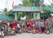 Satgas Pamtas Yonif 122/TS Bersama Masyarakat Laksanakan Toki Tambor Keliling Kampung