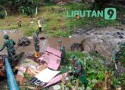 Kodim 1423 Soppeng Kolaborasi DLH dan Warga Kelurahan Lapajung Kerja Bakti di Sungai Lapajung