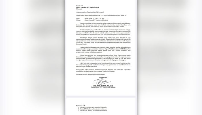 Demi S3, Ketua Umum DPP Madura Asli Sedarah Ajukan Cuti: Kepemimpinan Tetap Dijaga, Organisasi Tak Goyah