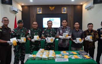 Satgas Pamtas Yonahanud 1/PBC/1 Kostrad Gagalkan Penyeludupan Puluhan Kilo Narkoba