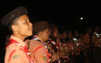 Bupati Tapanuli Utara Hadiri Pramuka Penggalang di Lapangan Serbaguna Sekaligus Beri Motivasi