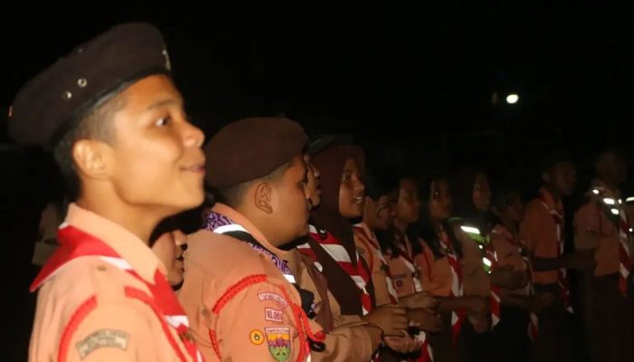Bupati Tapanuli Utara Hadiri Pramuka Penggalang di Lapangan Serbaguna Sekaligus Beri Motivasi