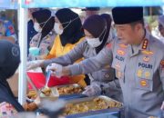 Sambut HUT Bhayangkara Ke -80 Polresta Bandung Bagikan 500 Paket Makanan Gratis di Alun-alun Soreang