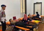 Brimob Polda Metro Jaya Gelar Donor Darah di Hari Bhayangkara Ke -80 Libatkan 100 Personil