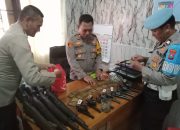 Kapolsek Sarirejo Laksanakan Pengecekan Senjata Api dan Amunisi, Semua Dinyatakan Aman dan Terkendali