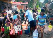 Koramil 1710-07/Mapuru Jaya Salurkan Bantuan Air Bersih untuk Kampung Mwuare
