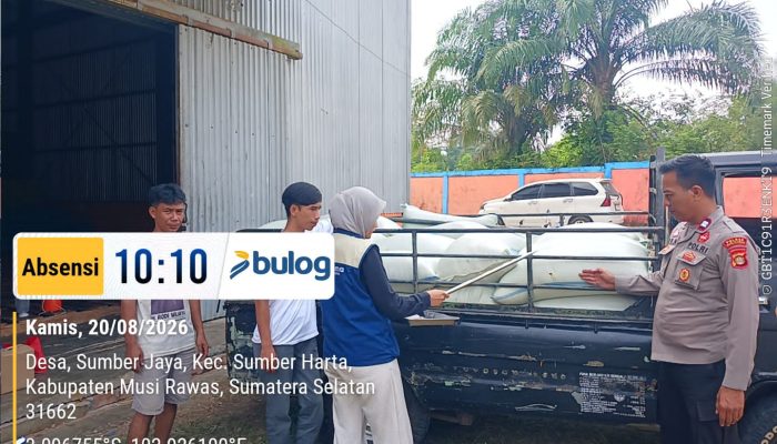 Gerakan Pangan Murah Polri, Polsek Muara Kelingi Polres Musi Rawas 5 Ton Beras Ludes di Serbu Warga