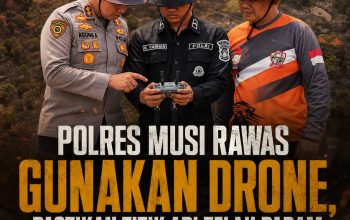Patroli Drone Kapolres Musi Rawas Pastikan Api Padam