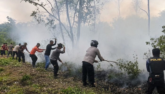 Cegah Karhutla Sebelum Api Menyala,198 Peserta Didik Polri Turun Edukasu Masyarakat