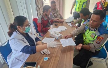 Sambut HUT Lalu Lintas Bhayangkara ke -71, Satlntas Polres Karo Gelar Donor Darah