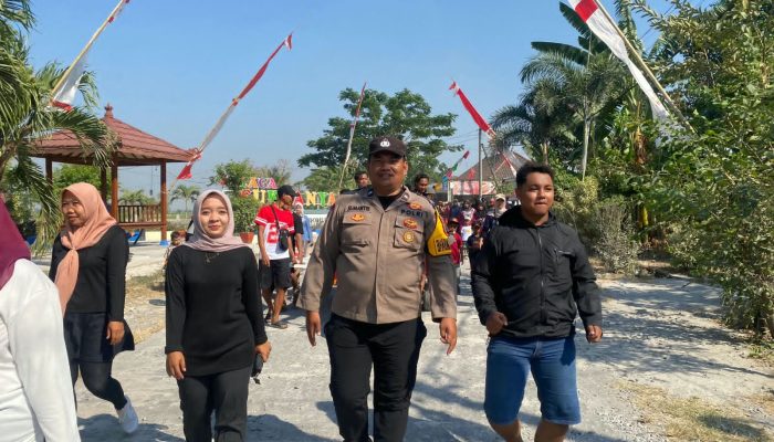 Mas Bhabin Turun Gelanggang, Senam Bareng Jalan Sehat Keliling Kampung Bersama Warga Sidomukti