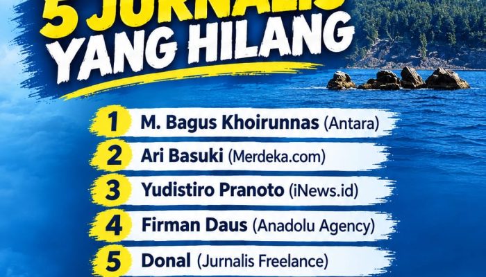 IJEN Sampaikan Doa Keselamatan bagi 5 Jurnalis yang Hilang Saat Peliputan Erupsi Anak Gunung Krakatau