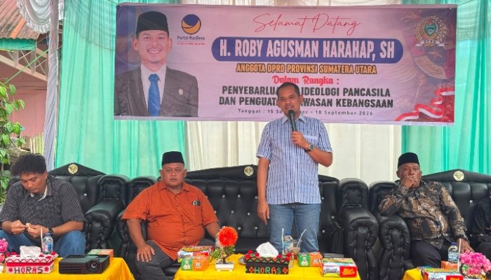 Ratusan Warga Hadiri Sosialisasi Pancasila, Roby Agusman Harahap Siap Perjuangkan Aspirasi Desa Sihopur