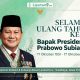 Ucapan Selamat Ulang Tahun ke – 75 kepada Bapak Presiden Prabowo Subianto dari Keluarga Besar Liputan9.co