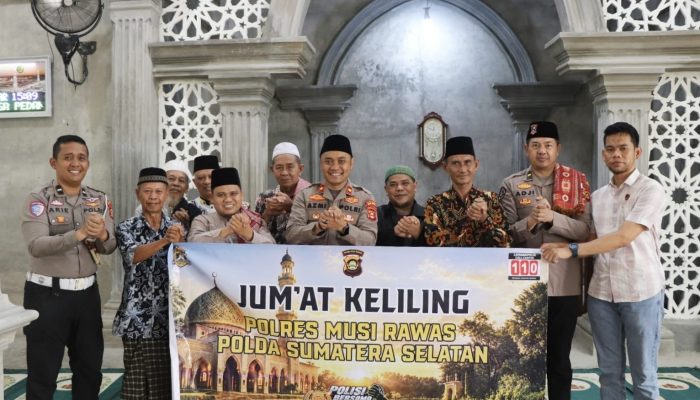 Polisi Bersama Masyarakat, Polres Musi Rawas Serap Aspirasi Melalui, Jumat Keliling di Tiga Masjid