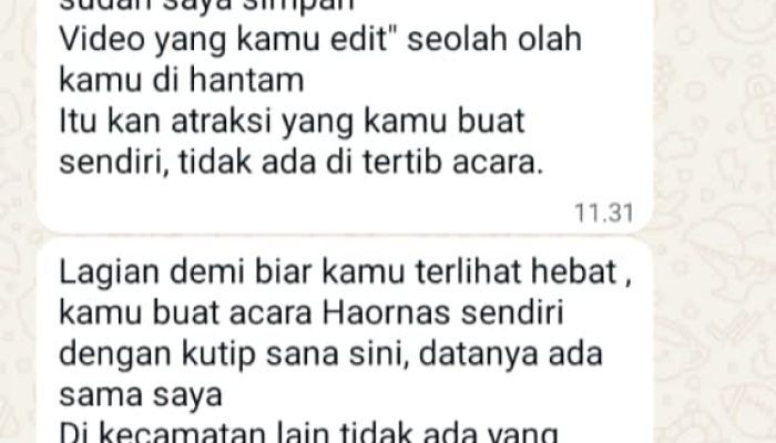 Setelah Viral, Diduga Cekik Camat, Oknum Kasubbag Pakantan Kirim WA Bernada Ancaman & Sebut Video Editan