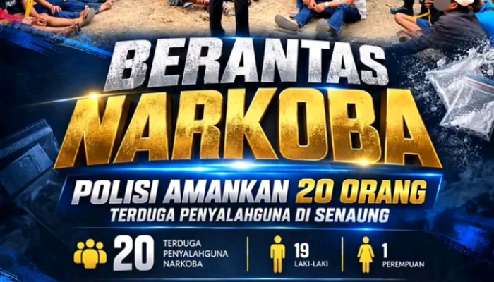 Polda Jambi Amankan 20 Terduga Pengguna Narkoba di Senaung, KRYD Berlanjut dengan 149 Personel Gabungan